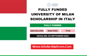 Italy University of Milan Fully Funded Scholarship 2024 - ScholarShipGreen